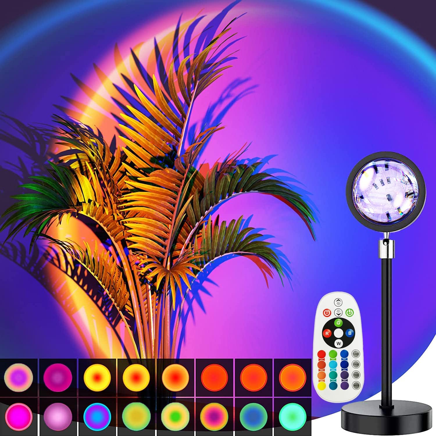 Planetarium Projector Home - Inteligentna lampa projektora Bluetooth USB Sunset