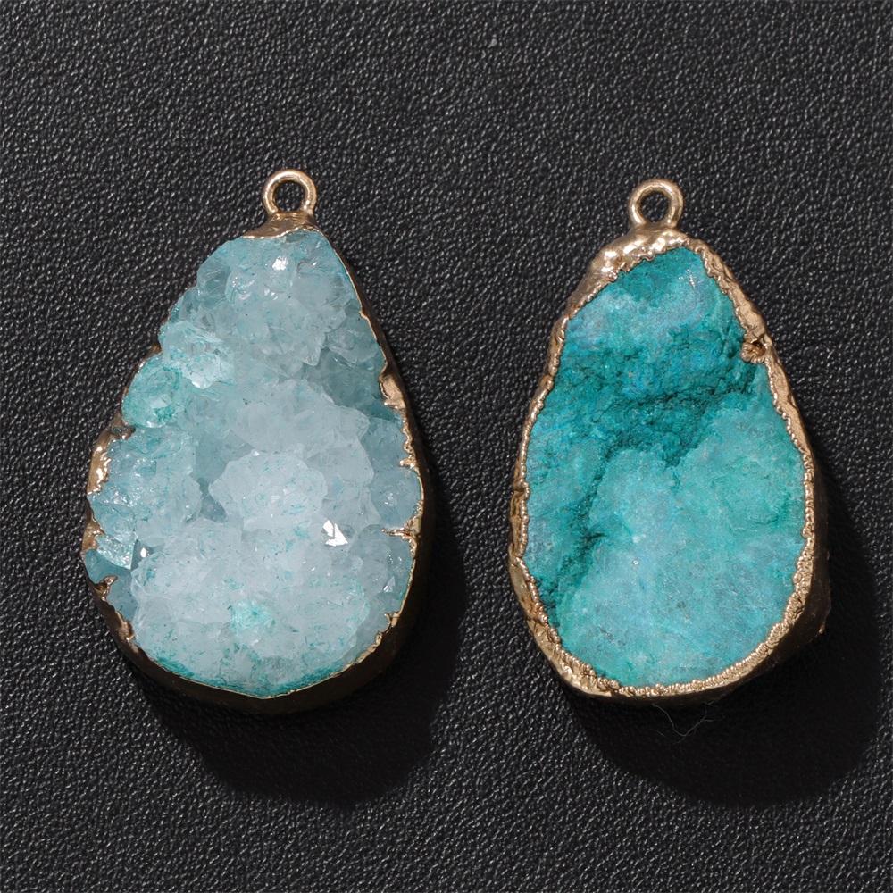 Science Nature - 1PC Naturalny agat Geode Wisiorek 25x38mm
