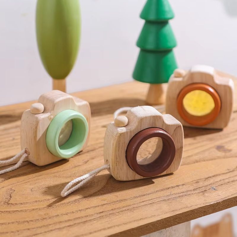 Science Toy - Drewniana lupa w kształcie mini kamery,