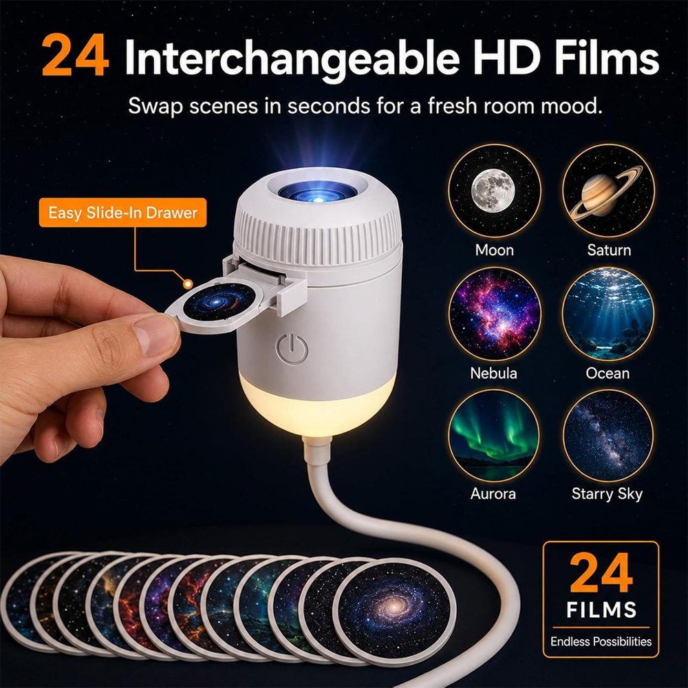 24 slajdy obrotowego projektor – Planetarium Projector Home recenzja i cena