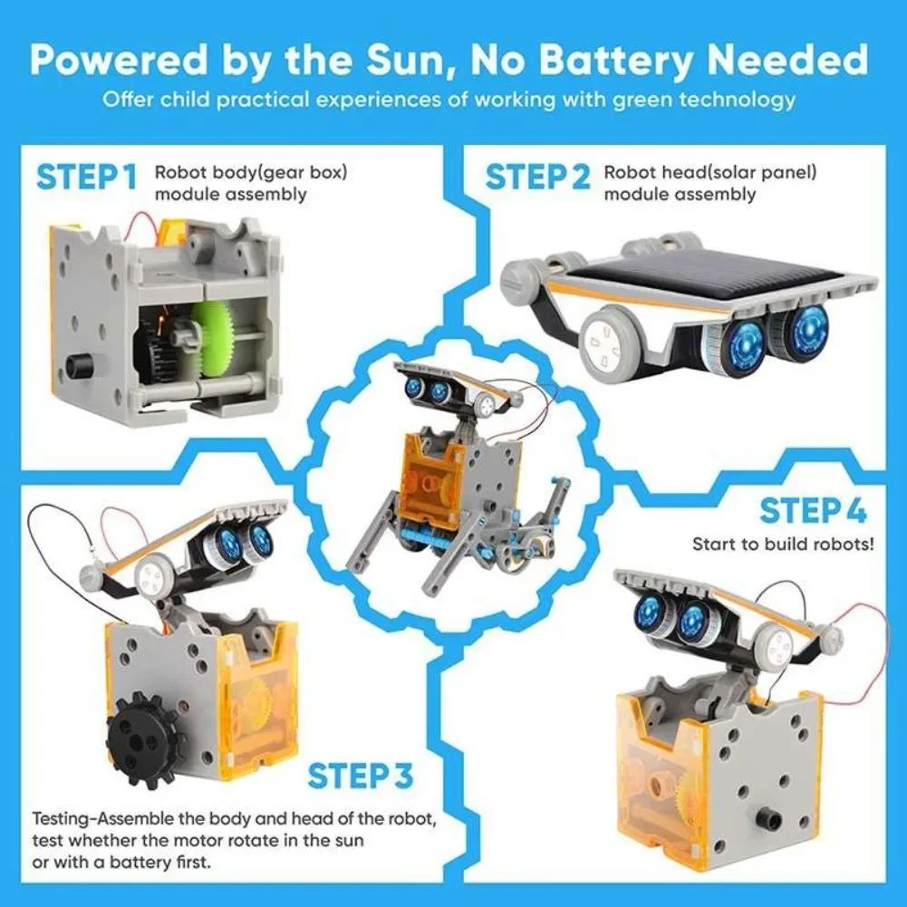 13 w 1 Robot zasilany energią  – Science Toys Diy recenzja i cena